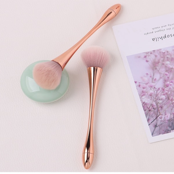 Rose Gold Powder Blush Brush Professionell makeupborste Blue