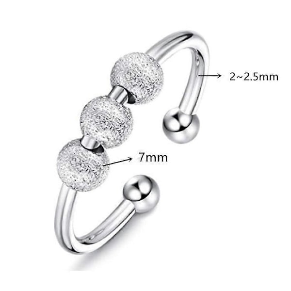 Angstring Lindre Stress Fidget Spinner Bekymringsperler Meditation Justerbare Ringe