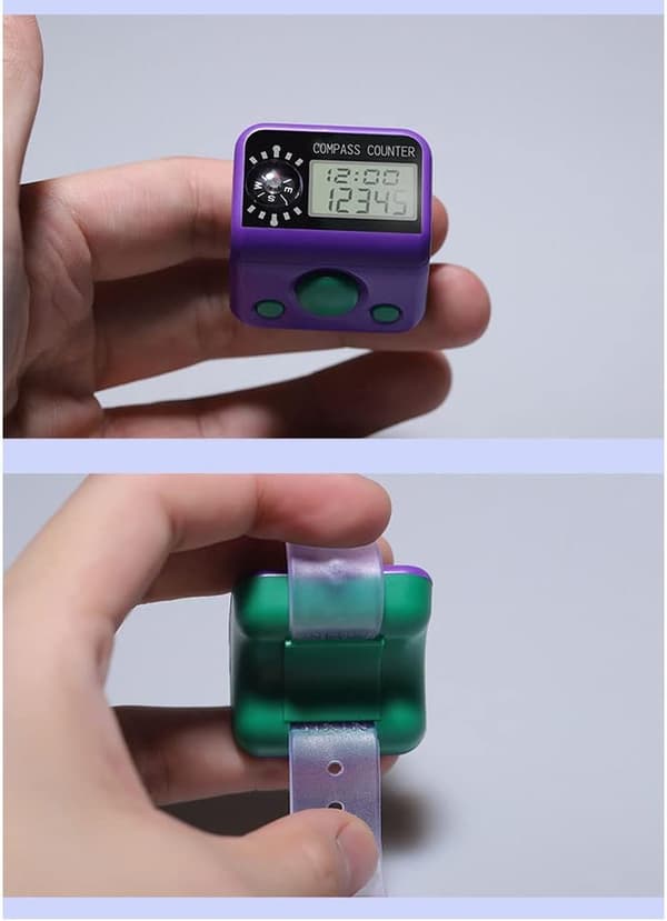 Teller, Elektronisk Fingerteller, Nullstillbar 5-sifret LCD Elektronisk Digital Display Finger Håndteller Telling