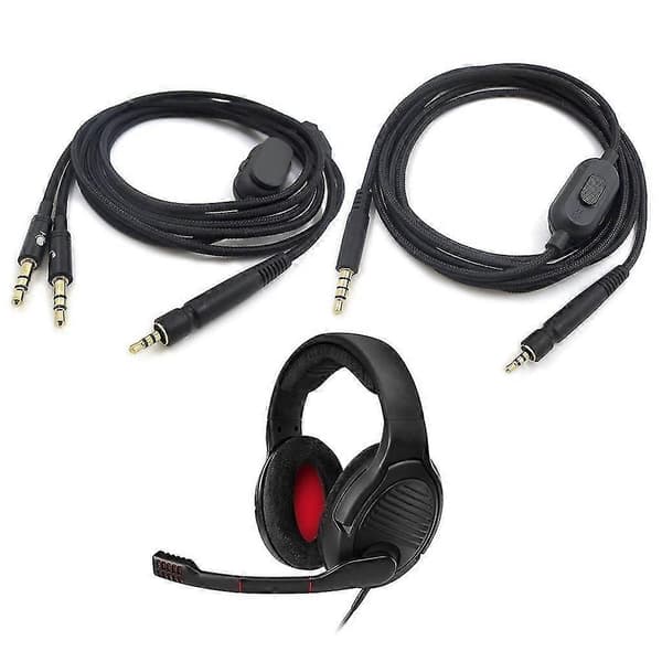 Erstatningskabel for Sennheiser Game Zero, PC 373D, GSP350 Hodetelefoner Double plug version