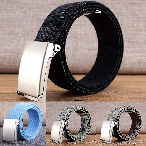Canvasbälte Lätt att Öppna Unisex Canvas Web Belt för Utomhusbruk Khaki