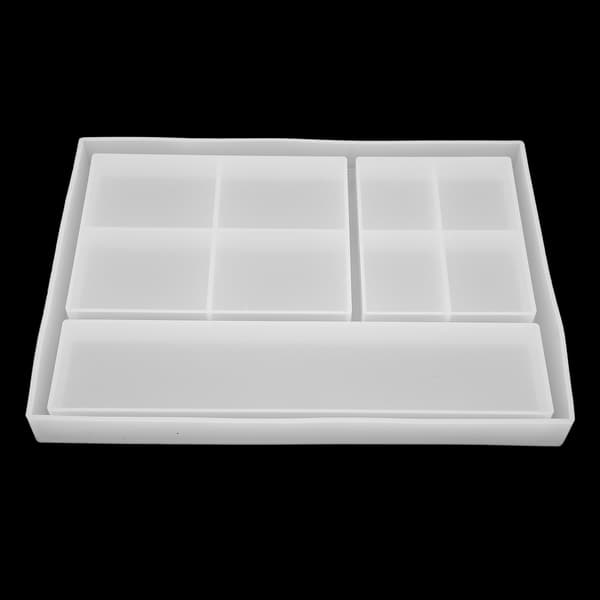 DIY Krystal Epoxy Bakkeform Genanvendelig Let at Afforme Multi Grid Smykkeskrinforme