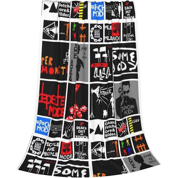 Depeche Rockband Mode Flanell Filt Mjuk Flanell Filtar för Gåva Passar Vardagsrum Sovrum Användning Alla Årstider - 193 60x50in 150x125cm