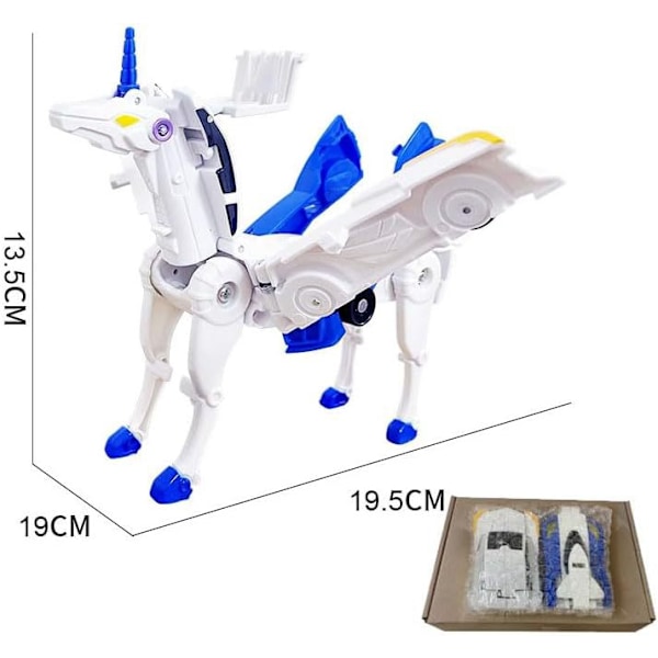 Transformerande Bilrobotleksaker 2 i 1 Bil Flygande Ving Pegasus Bil Gud Barnleksak