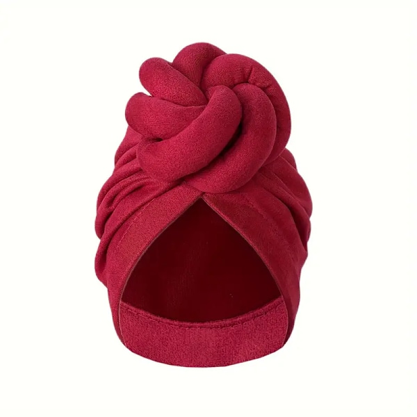 Stilige Boho Turbanhatter - Vintage Elastisk Hodeskjerf i Ensfarget Farge for Kvinner - Perfekt for Ramadan, Kemo og Hverdagsbruk