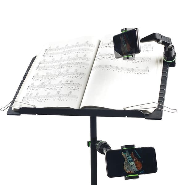 Gitartelefonholder for mikrofonstativ, notestativtelefonholder - 360° roterende mikrofontelefonstativ