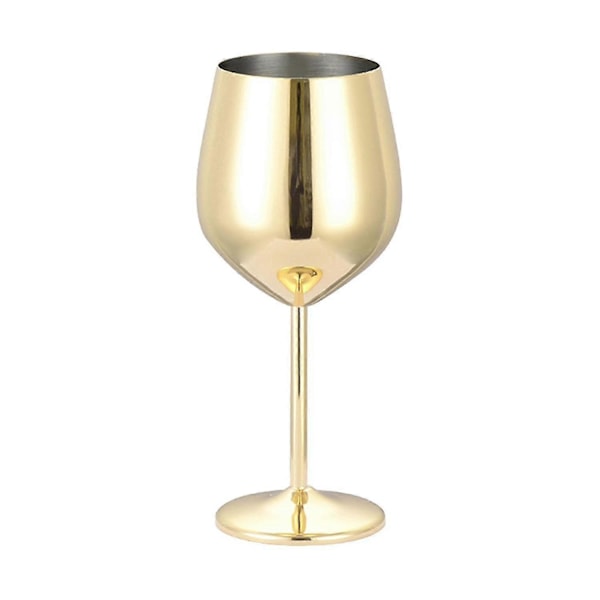 500ml Store Rustfrie Stål Vinglass Uknuselige Metal Drikkekrus Beger golden
