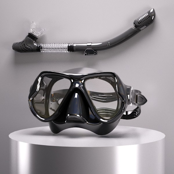 Vattentätt dykmask med snorkel, tvådelat set, säkerhetsskydd, djupdykning, läckagesäker, imfri HD