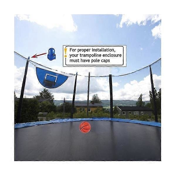 Trampoline basketballstativ med mini basketball Enkel å installere basketballstativ for trampoline for sikre dunker