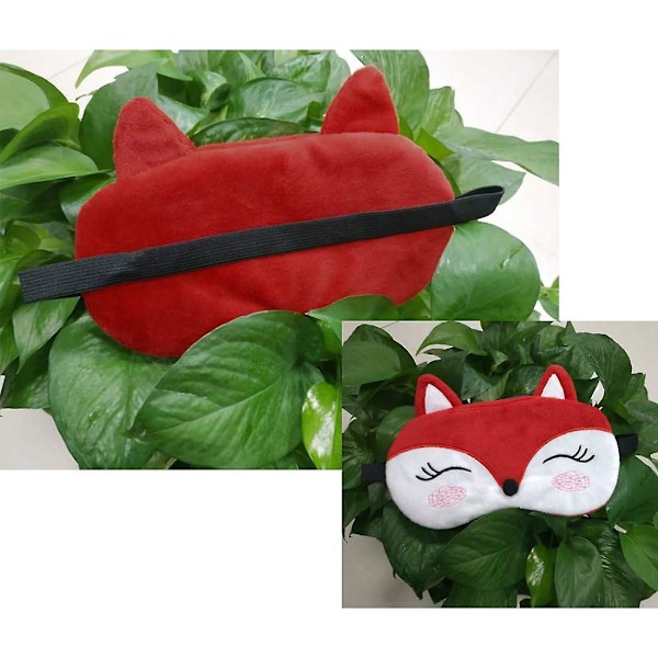 Mujixi Rosa Plysch Ögonmask för Barn, Kvinnor, Flickor, Vuxna, Män, Enhörnings Ögonmask, Rolig Sovmask, Tecknad Sovmask, One Size, Röd