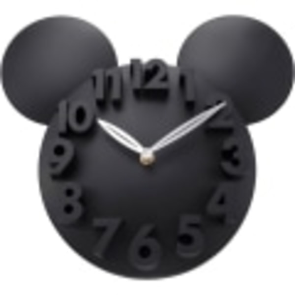 Modern 3D Mickey Mouse Klocka Supersöt Svart Väggklocka för Disney-fans Barn och Skolelever, Höjd: 12 Tum