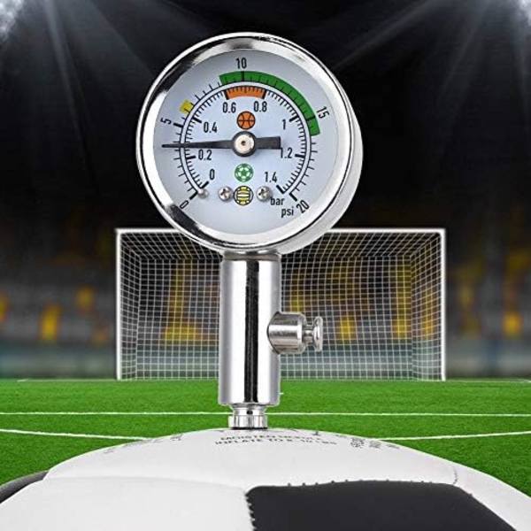 Kul tryckmätare, boll lufttryck, mini lufttrycksmätare barometer verktyg för basketboll fotboll volleyboll