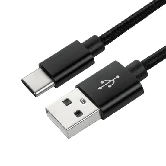 2-pak hurtigopladnings-USB-C-kabel til data/opladning, 2 m – Sort