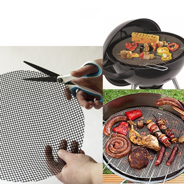 Gjenbrukbar BBQ Mesh Non Stick Grillmattetilbehør 36x42cm BBQ Mesh