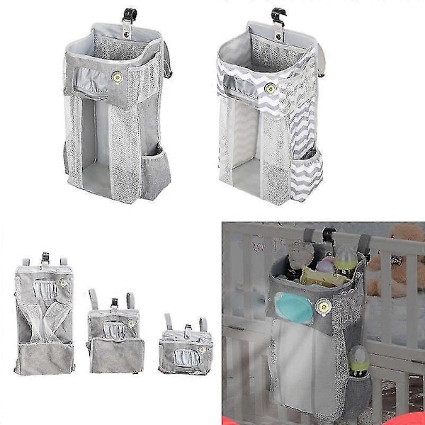 Baby Oppbevaringsorganisator Barneseng Hengende Oppbevaringspose Caddy Organizer|Bleievesker