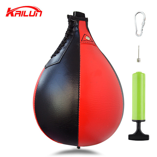 Unisex Slide Ball Bokse Speed Punching Bag, Sort/Rød, 25,4 cm B x 2,54 cm H