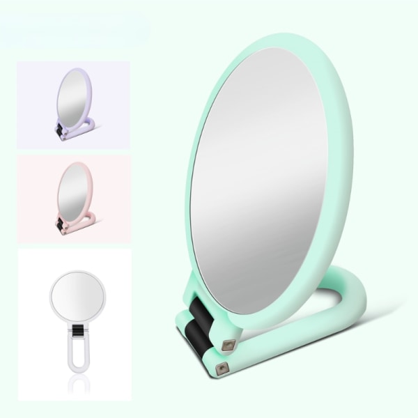 Handhållen spegel Handspegel Kompakt spegelsminkverktyg white2x