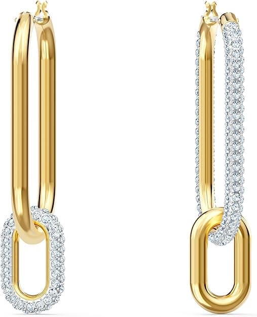 Kreoløreringer, Asymmetrisk design, Hvit, Metallfinishkombinasjon