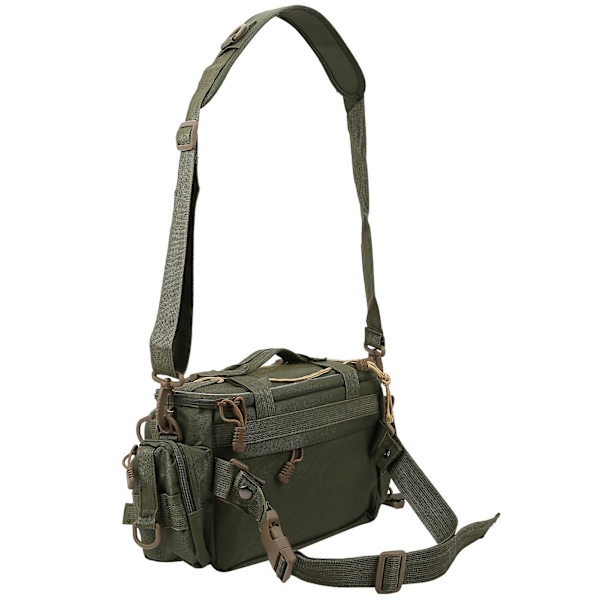 Fiskeverktøyveske: Vanntett, Multifunksjonell, Polyesterkomposittmateriale (Army Green)