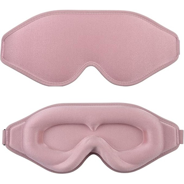 3D Sömnmask för Kvinnor Män, Superbekväm Ögonmask för Sömn och Fransförlängningar, 100% Mörkläggande Ögonbindel för Flygresor Yoga Tupplur