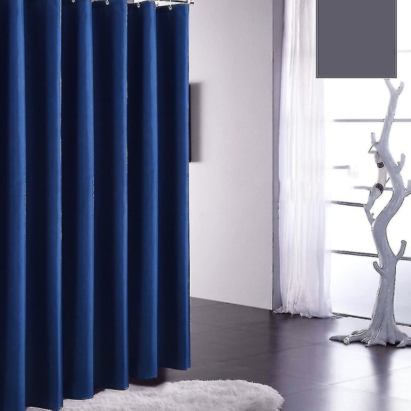 Vattentät duschdraperi Badrum Duschdraperi Navy Blue 150x180cm