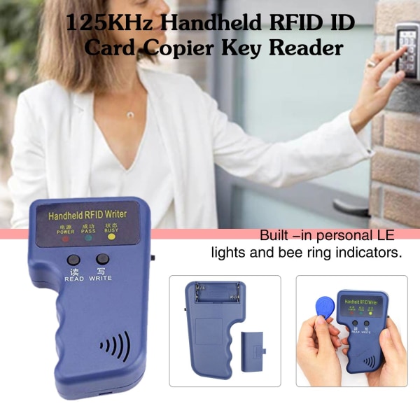 Ny RFID Reader Replicator 125kHz ID kort kopimaskine Nøglelæser Dupl