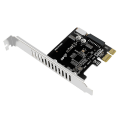 PCI-kort PCIe til USB3 Type-E front Type-C 19p udvidelseskort kompatibelt med PCI-e X1 X4 X8 X16 interface