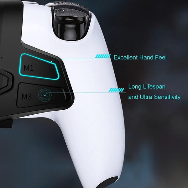 Back Paddles Attachment Controller Extension Kit Back Button & Backplate Remap Kit För Ps5dual Sense Med Turbos Macro
