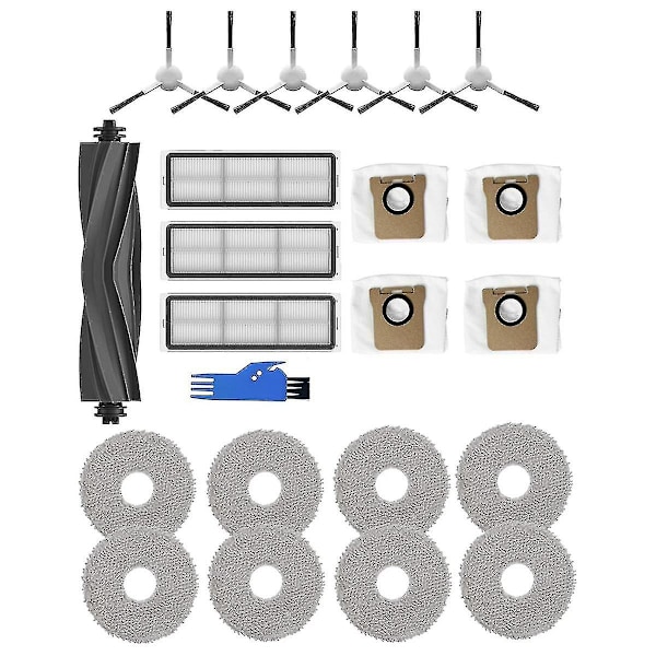 For Dreame L10S Ultra, L10 Ultra Robotstøvsuger Hovedsidebørste HEPA-filtre Støvposer Mop-puter Reservedeler