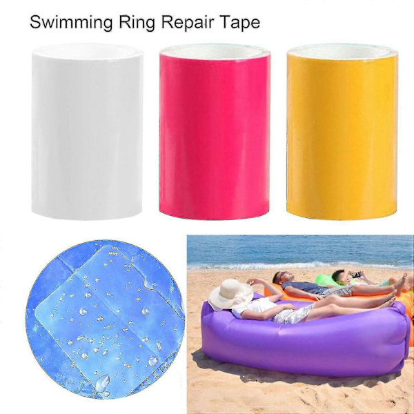 1 rulle reparationslap selvklæbende stærk vedhæftning vandtæt klar oppustelig swimmingpool paraply Red 7cm