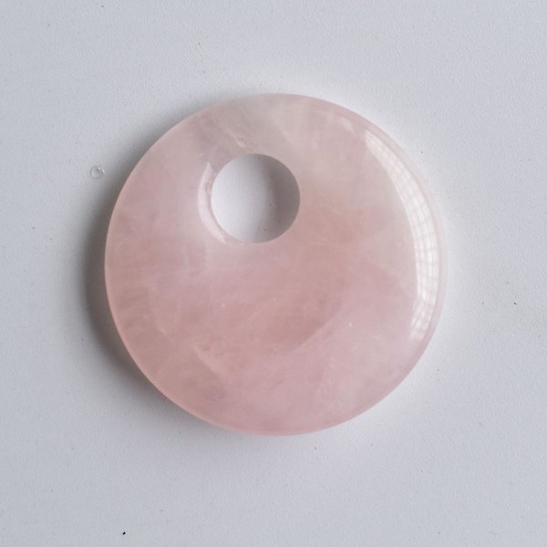 Donut hängsmycke Halsband Armband Making Kit rose quartz