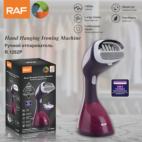Unik Design Vertikal Handhållen Klädångare 1400W 220ml Klädångare för Hem och Resa