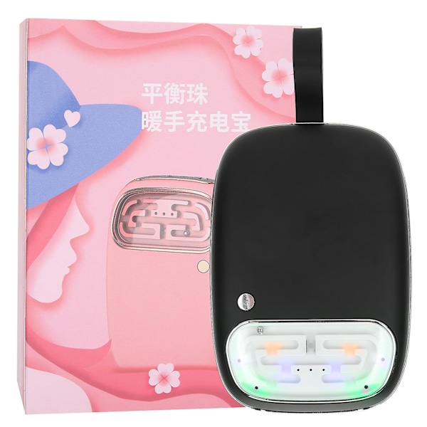 Kannettava sähköinen kädenlämmitin Power Bank - Musta