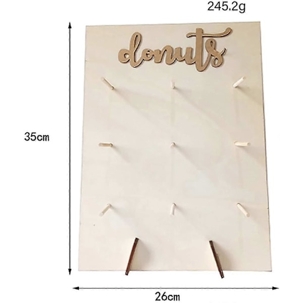 Donut Holder Stativ Bord Donuts Rack Træ Doughnuts Display