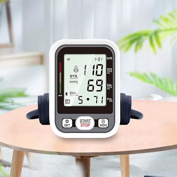 Digital blodtrycksmätare för överarmen med automatisk LCD-display