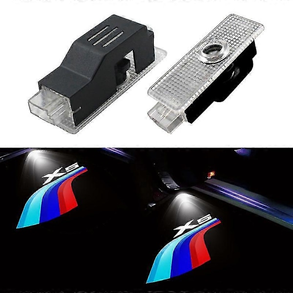 2 kpl Hd Led -projektorin varjovalo E70 F15 G05 X5 -logolle Auton oven tervetulovalo Varoitusvalo Auton ulkotarvikkeet Yalo