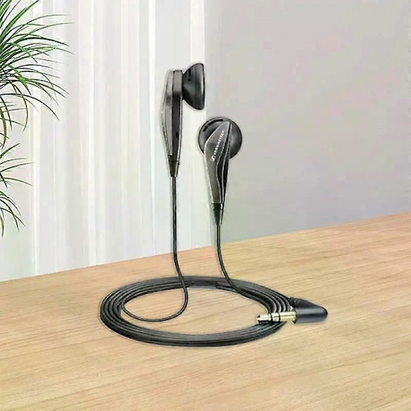 Aidot Sennheiser MX375 Stereo -nappikuulokkeet syvällä bassolla, 3,5 mm kuulokemikrofoni, urheilukuulokkeet, HD-resoluutio, HIFI-kohinanvaimennus Black 2pcs