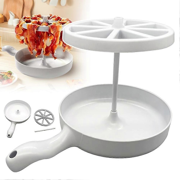 Mikrovågsugns Baconkokare Livsmedelsgodkänd Matlagningsverktyg för Baconälskare