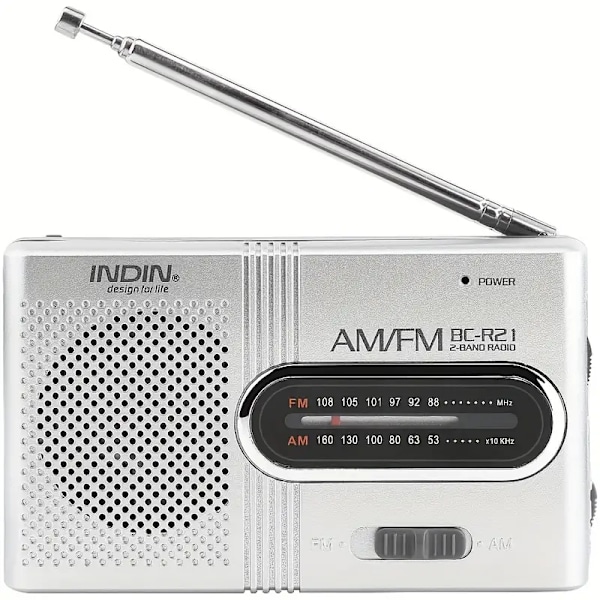 Kannettava AM FM -radio - Mini radio teleskooppiantennilla ja kuulokeliitännällä, stereokaiutin vastaanotin musiikkisoitin