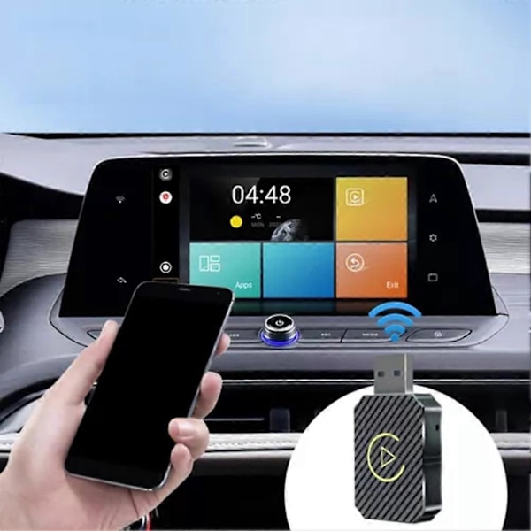 Johdoton Carplays Androids Auto -sovitin, monikäyttöinen dongle-sovitin autoon