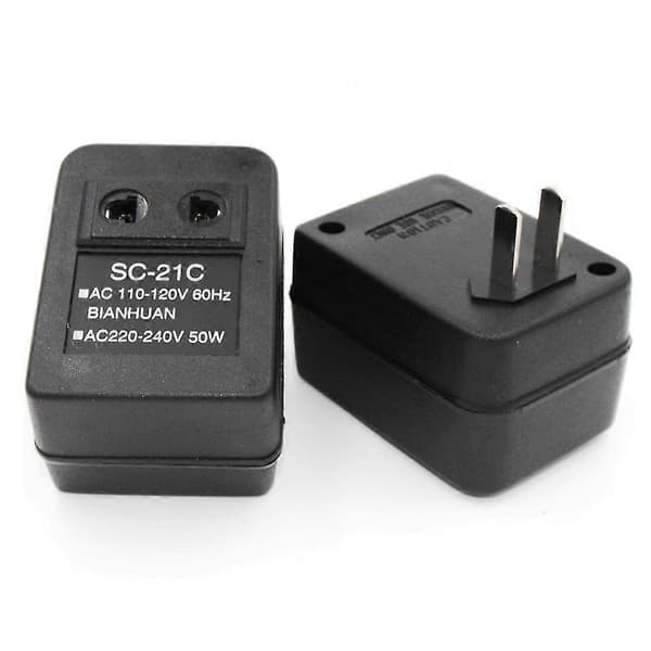 AC 220V til 110V/110V til 220V AC Strømspenningsomformer 20W Adapter Reise Transformator Regulator