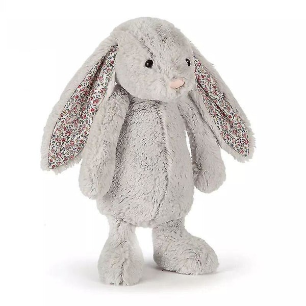 Børnelegetøj Blossom Bunny Kanin udstoppet dyreplys legetøj Grey