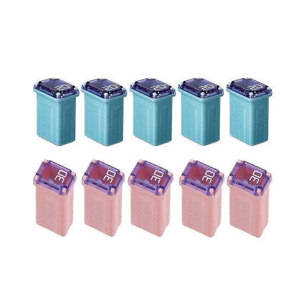 10 st 20Amp 30Amp Miniatyr Box Säkringar FMM MCASE Typ FMM Maxi Säkringar (\"Långsam\")