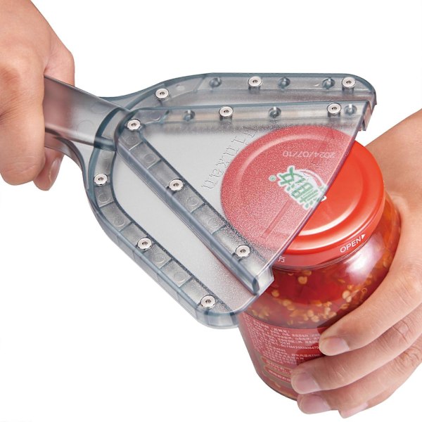 Dåseåbner til svage hænder og gigt, nemme twist-flaskelåg, unik køkken gadget, perfekt dåseåbner til seniorer Grey
