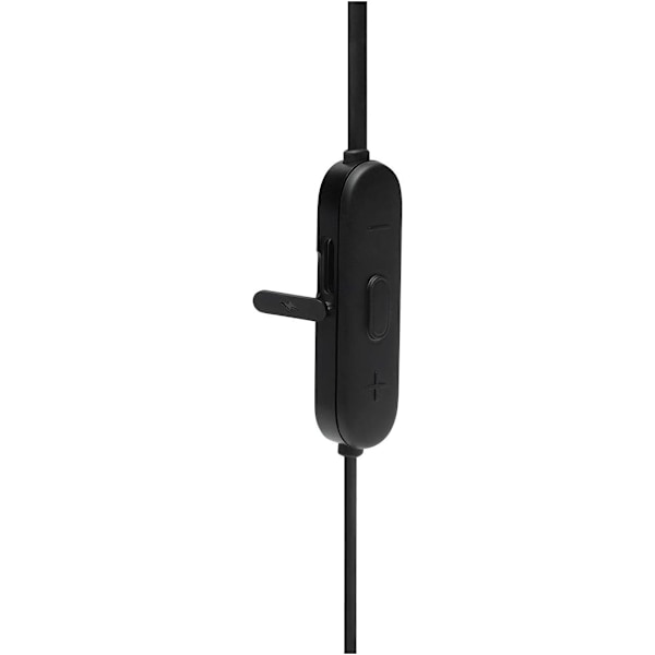 Trådløse Bluetooth-øretelefoner med 3-knapps mikrofon, fjernkontroll og flat kabel - Svart