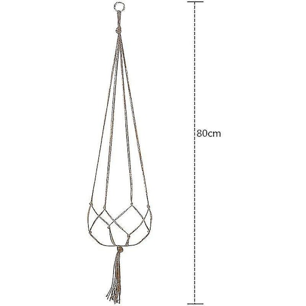 6 kpl Makramee Ripustusnarut Sisä- ja Ulkokukille - 80cm-YUHAO