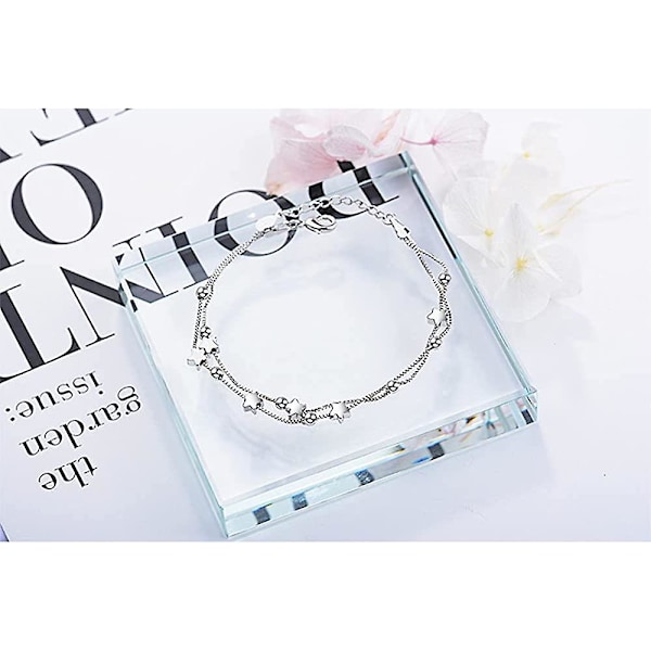 Heytea 925 Sterling Sølv Armbånd til Kvinder Teenagere, Love Heart Charm Kæde Armbånd Bangle Mode Smykker Gaver - -
