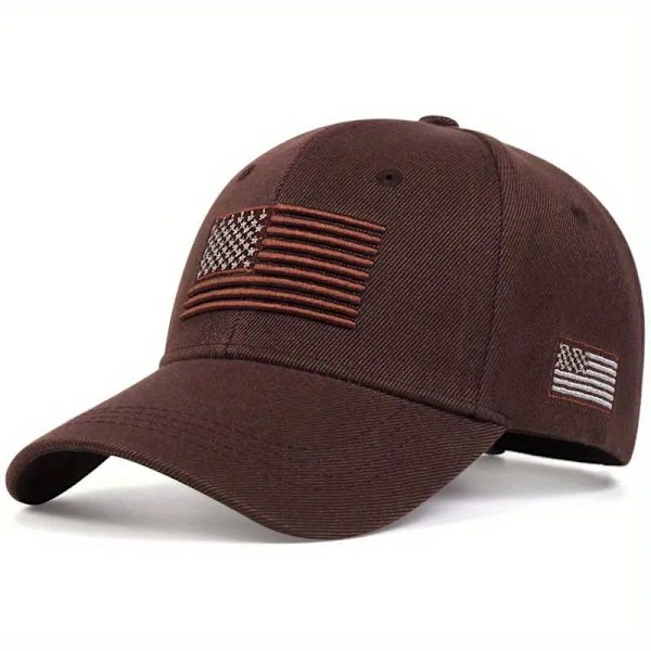 Vintage USA -lippu brodeerattu baseball-lippis - Kevyt aurinkohattu miehille ja naisille