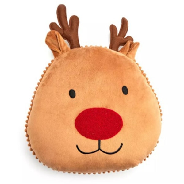 Julemandens Brune Rendeer Juleelg Behagelig Blød Hjemmeplyspude