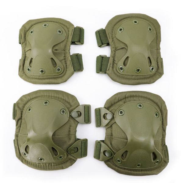 Kyynärpääsuojat Airsoft Sotilaalliset Säädettävät Polvi- ja Kyynärpääsuojat Sarja Suojavarusteet Urheilu Metsästys Ammunta Suojat (Sotilaanvihreä)